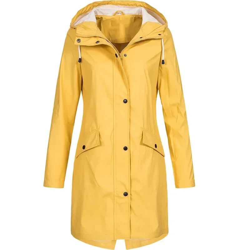 Winter Women Jacket Softshell Fleece Long Jackets Windbreaker Hiking  Windproof Outdoor Coat Hooded Raincoat Famale view 6