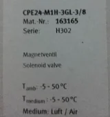 CPE24-M1H-3GL-3/8 Solenoid valve