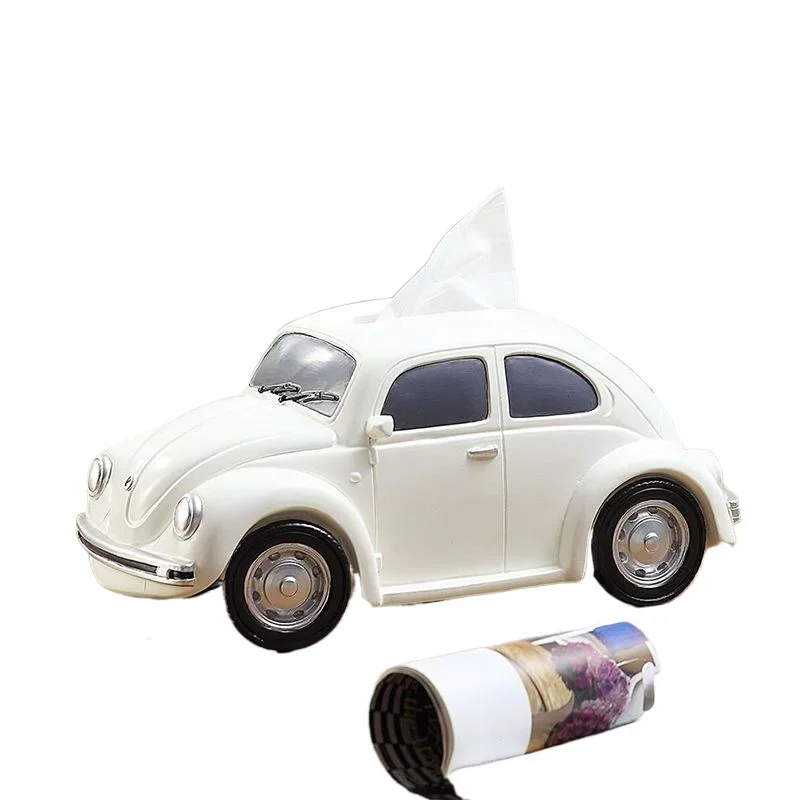 

Nordic tissue box living room home children's creative car pumping carton retro dining table storage remote control finishing