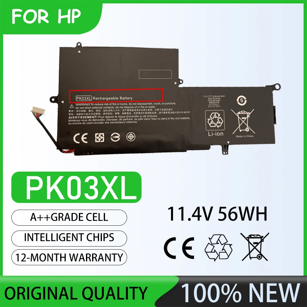 Batería PK03XL 11.4V 56Wh Código de batería: HSTNN-DB6S Batería para portátil PK03XL para HP Spectre Pro X360 13-4003DX