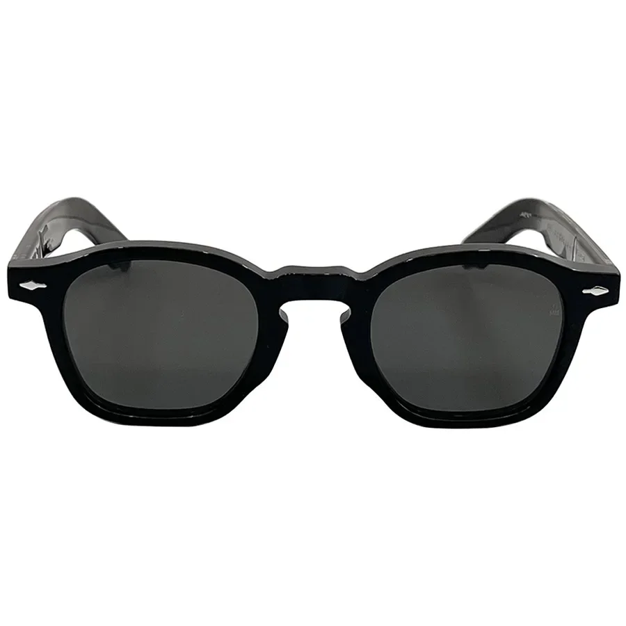 JACQ JMMZEPRIHIN fashion G-Dragon handmade acetate fiber square sunglasses black sunglasses for men and women.