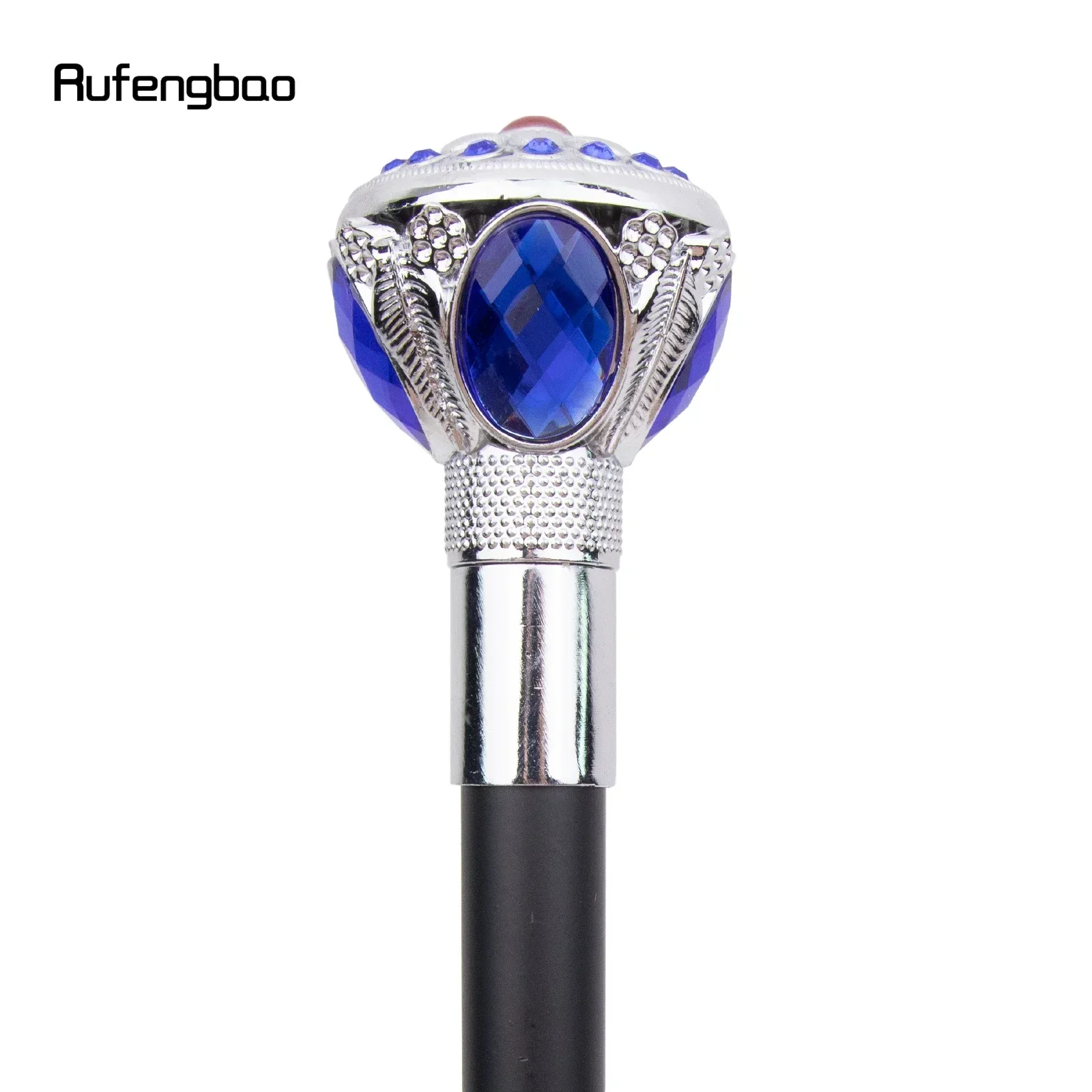 عصا المشي الأنيقة على شكل كرة زهرية باللون الأبيض والأزرق، عصا تزيين كلاسيكية للحفلات التنكرية، Steampunk وEyday