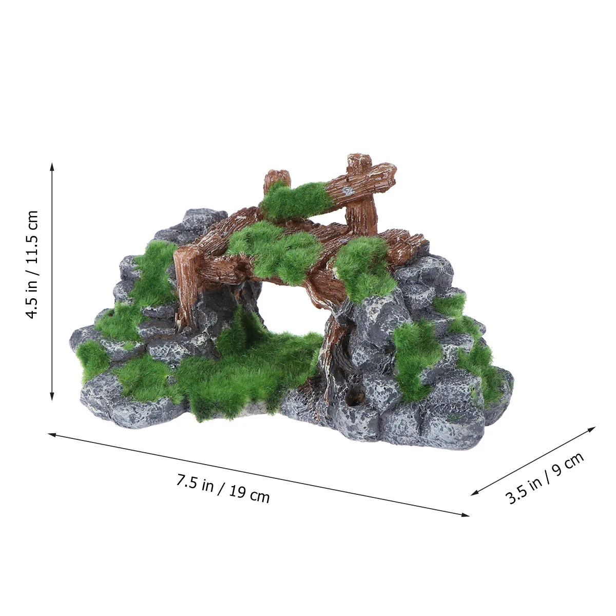 

Mountain Aquarium Ornament Resin Moss Fish Play Cave Landscape Rockery Artificial Rockery Stone Aquarium Decoration