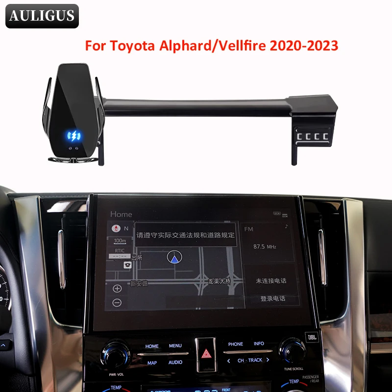 

Gravity Car Phone Holder Magsafe Wireless Charge Smartphone Holder For Toyota Alphard Vellfire Touch Screen Cellphone Bracket