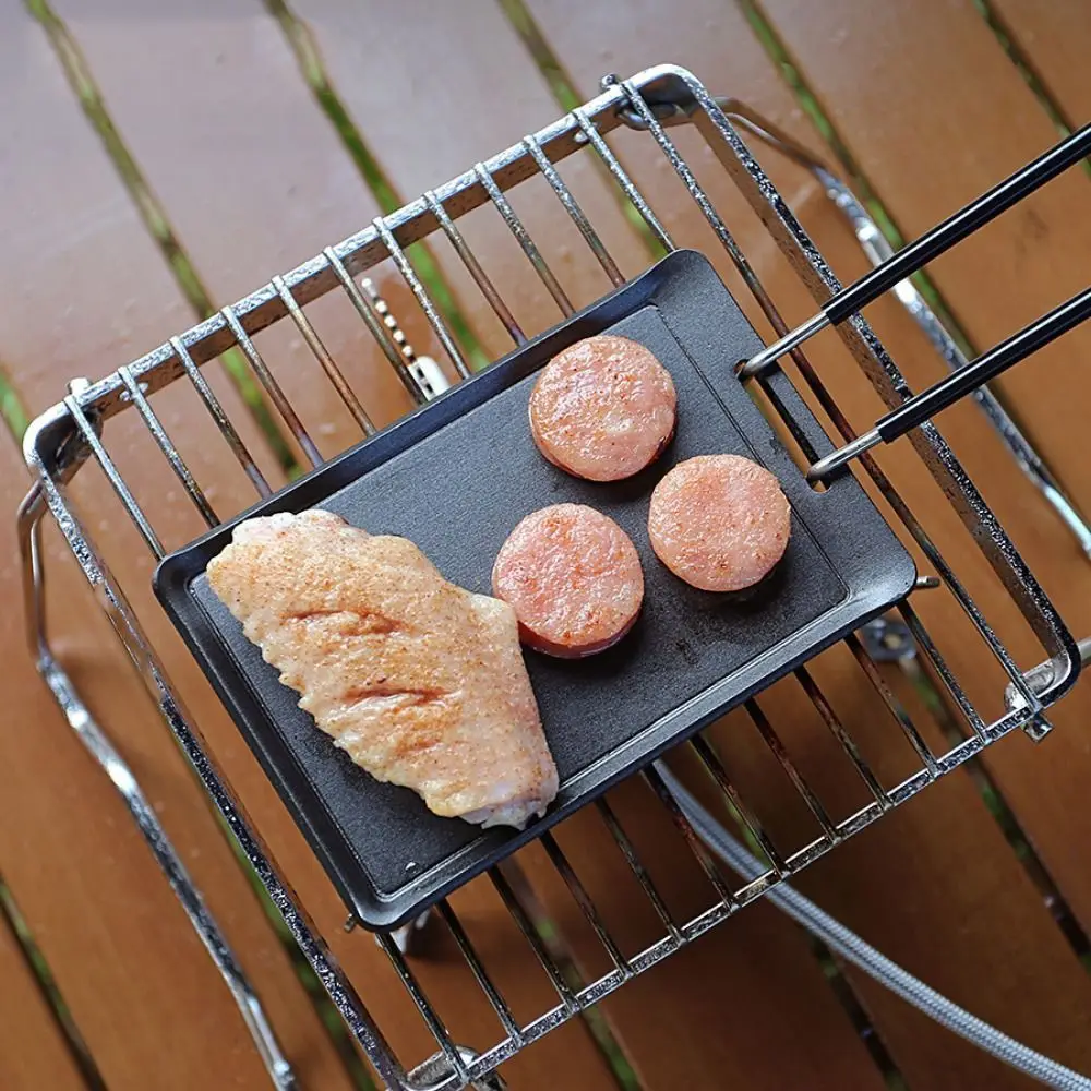 

Cheese Pan Camping Frying Pan Non-stick Grill Pan Rectangle Mini Grill Pan Cheese Grill Pan Barbecue Tools Barbecue Tray Hiking