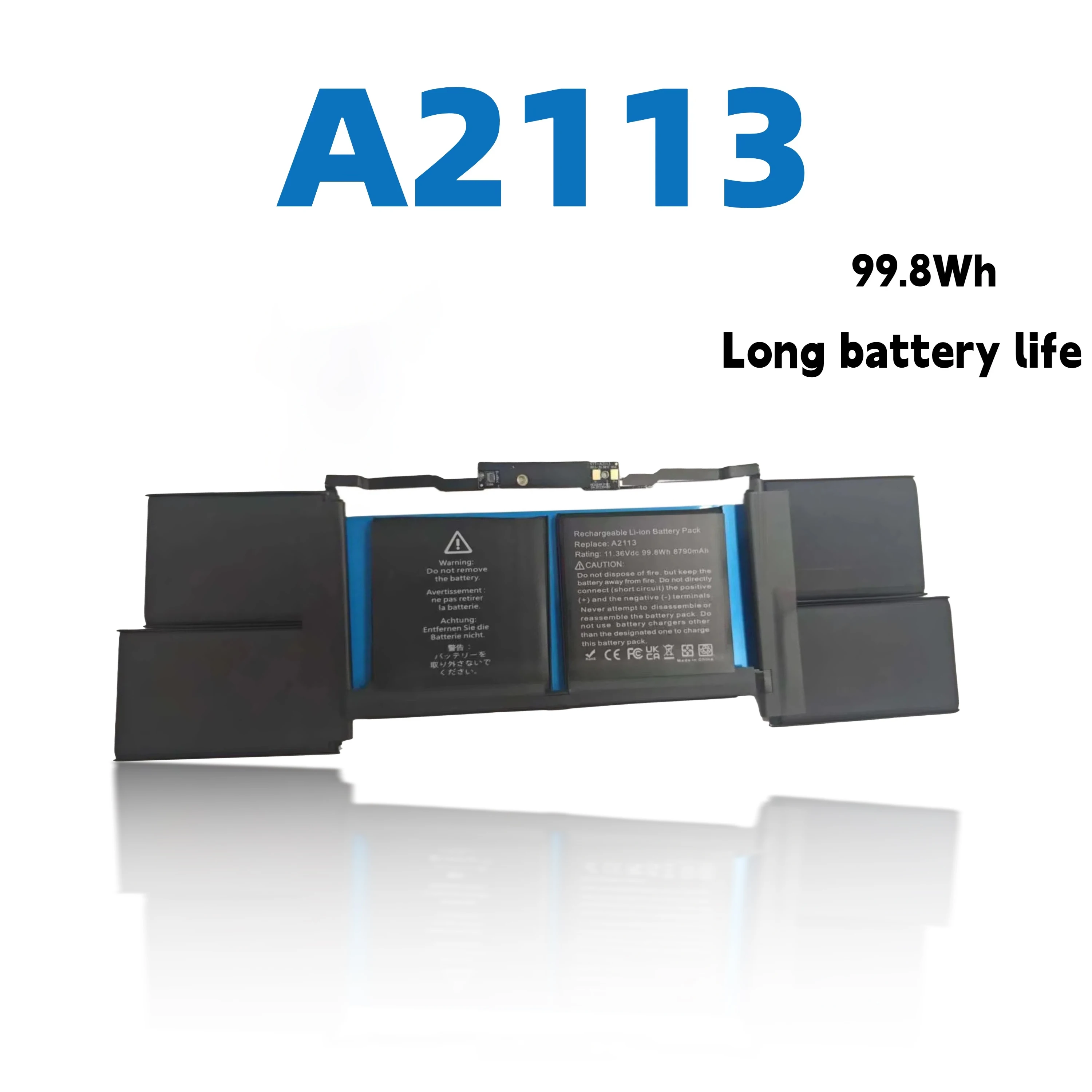 

AUSSY A2113 99,8WH Аккумулятор для ноутбука Apple MacBook Pro Retina 16 дюймов A2141 2019 EMC 3347 BTO/CTO MVVJ2xx/A MVVK2xx/A MVVL2xx