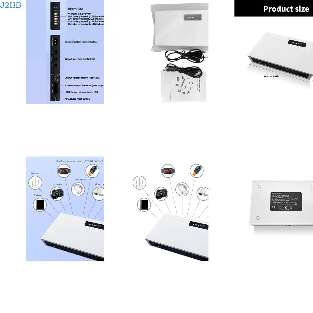 

J2HB Uninterrupted Power Supply 10400mAh backups Power Adapter for Mobile Device