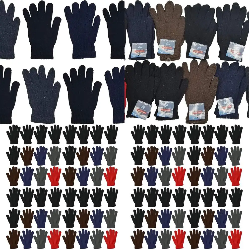 

Winter Warmth Gloves in Bulk, Soft Brushed Lining, Unisex Stretch Fit