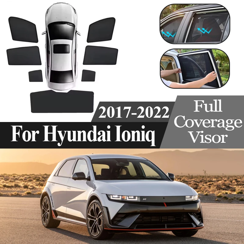 

Auto Parts For Hyundai Ioniq AE 2017-2021 2022 Anti-UV Car Magnetic Mesh Sunshade Coverage Sunshade Sunscreen Privacy Protection