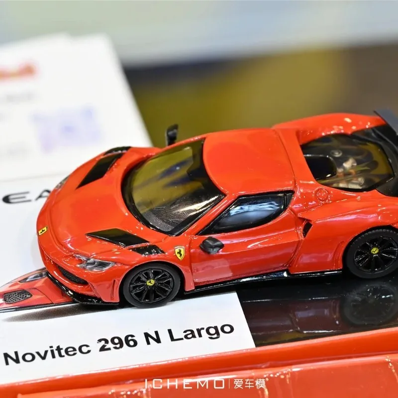 

Peako 1/64 Novitec 296 N long GTshow 2026, литая реалистичная статическая модель автомобиля из сплава, коллекционный предмет для мальчиков, декоративный элемент.