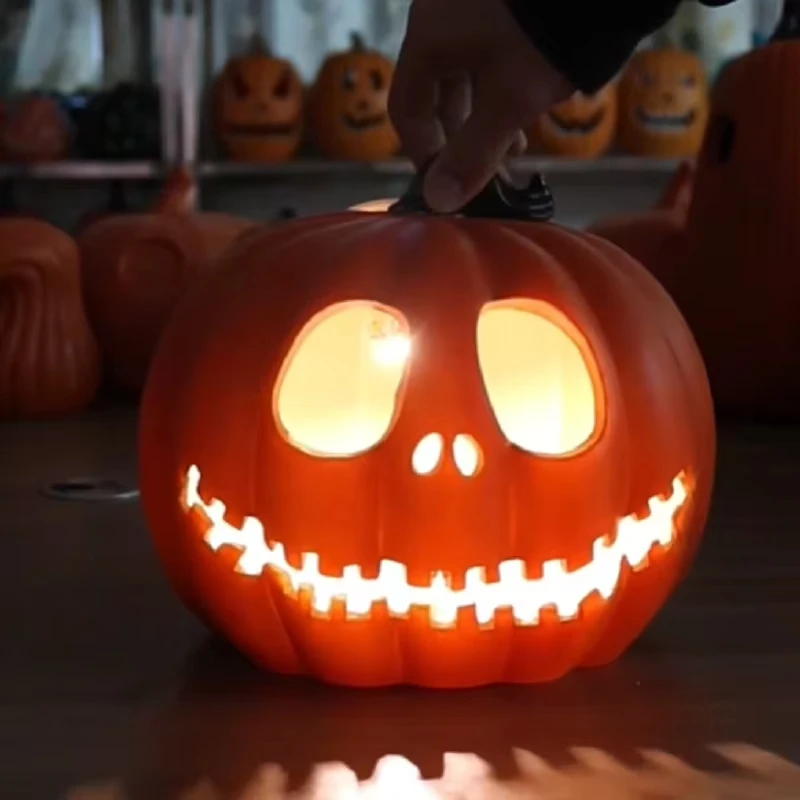 Halloween Glowing Pumpkin LED Light Ornament for Bar Party Theme Decoration Scene Setup Home Decor