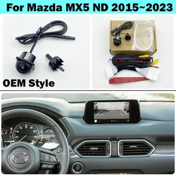 HICAMRUI Rear Reverse Camera for Mazda MX5 ND Roadster 2015 2016 2017 2018 2019 2020 2021 2022 2023 OEM Screen Plug & Play
