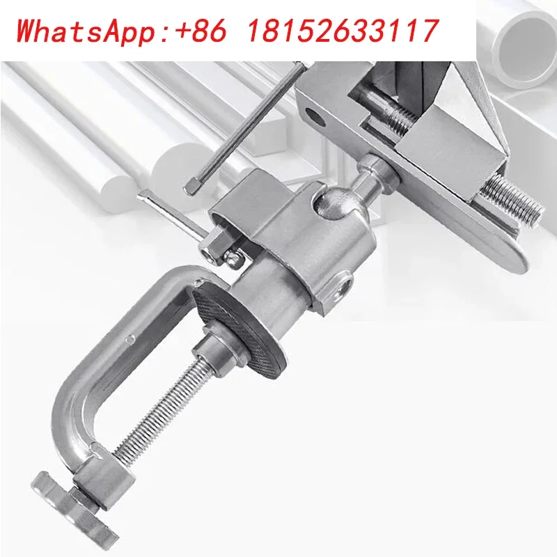 ملزمة بي بي ميني 360 ​ ​ درجة الدورية المشبك نوع مقاعد البدلاء ملزمة الجدول سبائك الألومنيوم المشبك المسطح 0-50 مللي متر مع الأكمام المطاطية مم