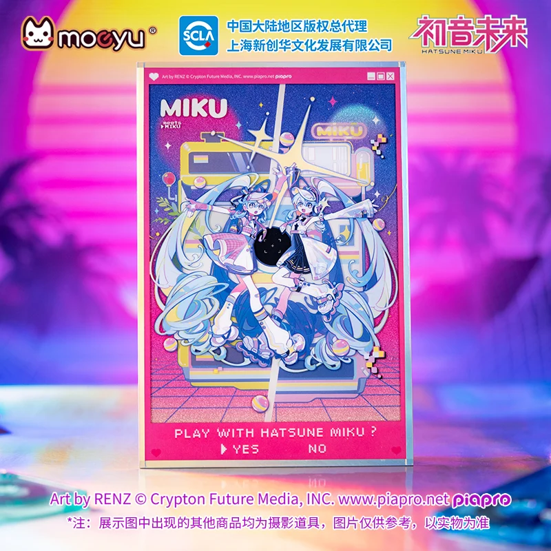 miku-vocaloid-hatsune-miku-encontro-de-almofada-de-pintura-acrilica-retro-e-futuro-placa-de-cartaz-colorida-anime-laser-racks-3-pecas-por-conjunto