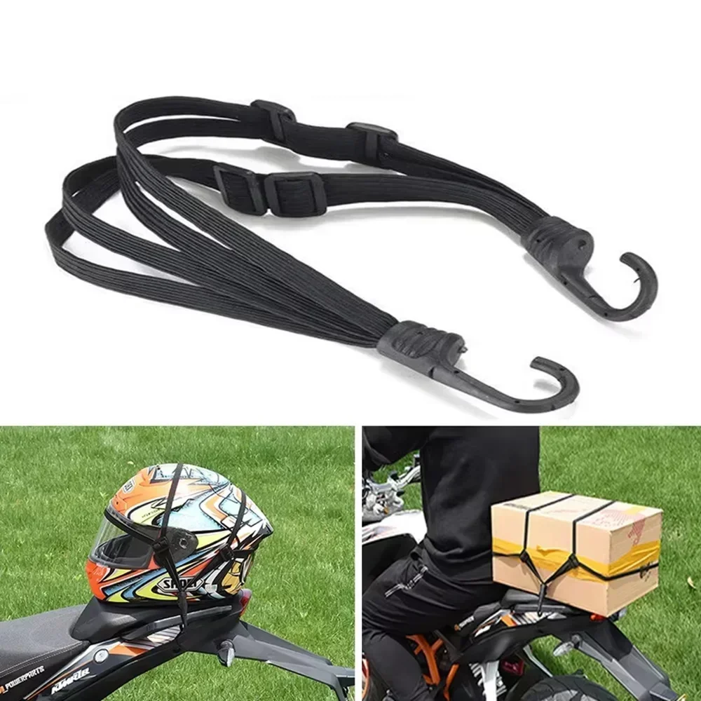 24"/60cm and 35.4"/90cm Motorcycle Helmet Luggage Rope Bungee Cord Bandage Luggage Helmet Retractable Elastic Strap with 2 Hooks view 4