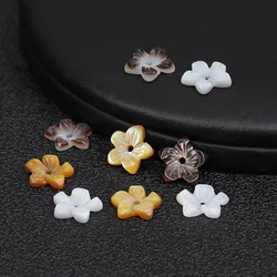 Natural Shell Flower Beads Accessories Mother of Pearl Shell Flower Pendant Beads for Jewelry Necklace Craft DIY Bracelet Making