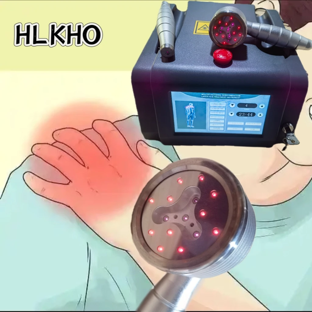 

HLKGO 650 нм 808 нм машина для холодной лазерной терапии синдром запястного канала лазерное лечение травм связок колена ручной