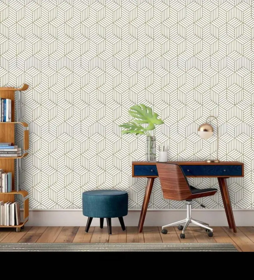 Beibehang カスタム 3d 壁紙壁画モダ​​ンなミニマリスト幾何学的なゴールデンモザイクパターン寝室のベッドサイドの背景壁紙