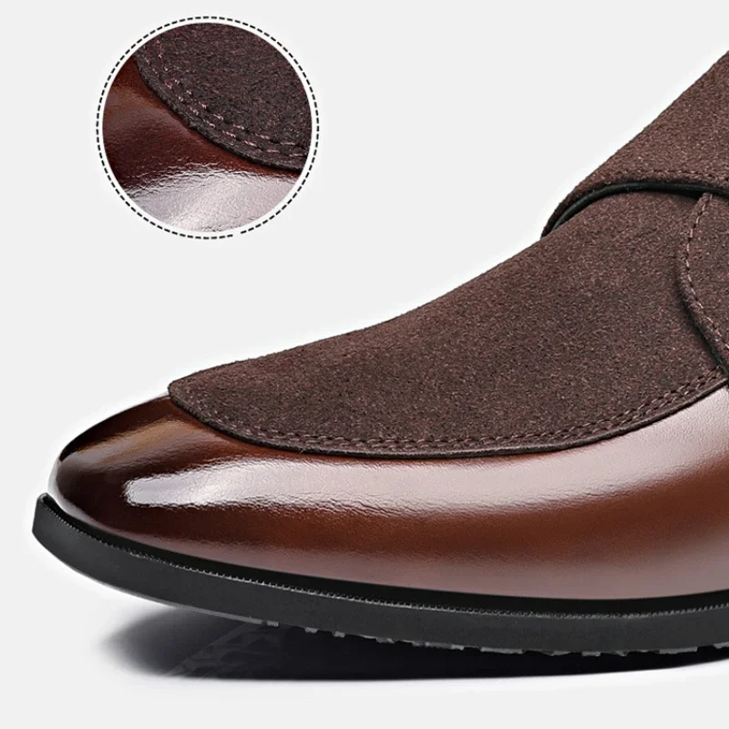 Estilo britânico masculino apontou sapatos Oxford, deslizamento sobre sapatilhas, festa de casamento, negócio, moda, tamanhos grandes, novo, 2024