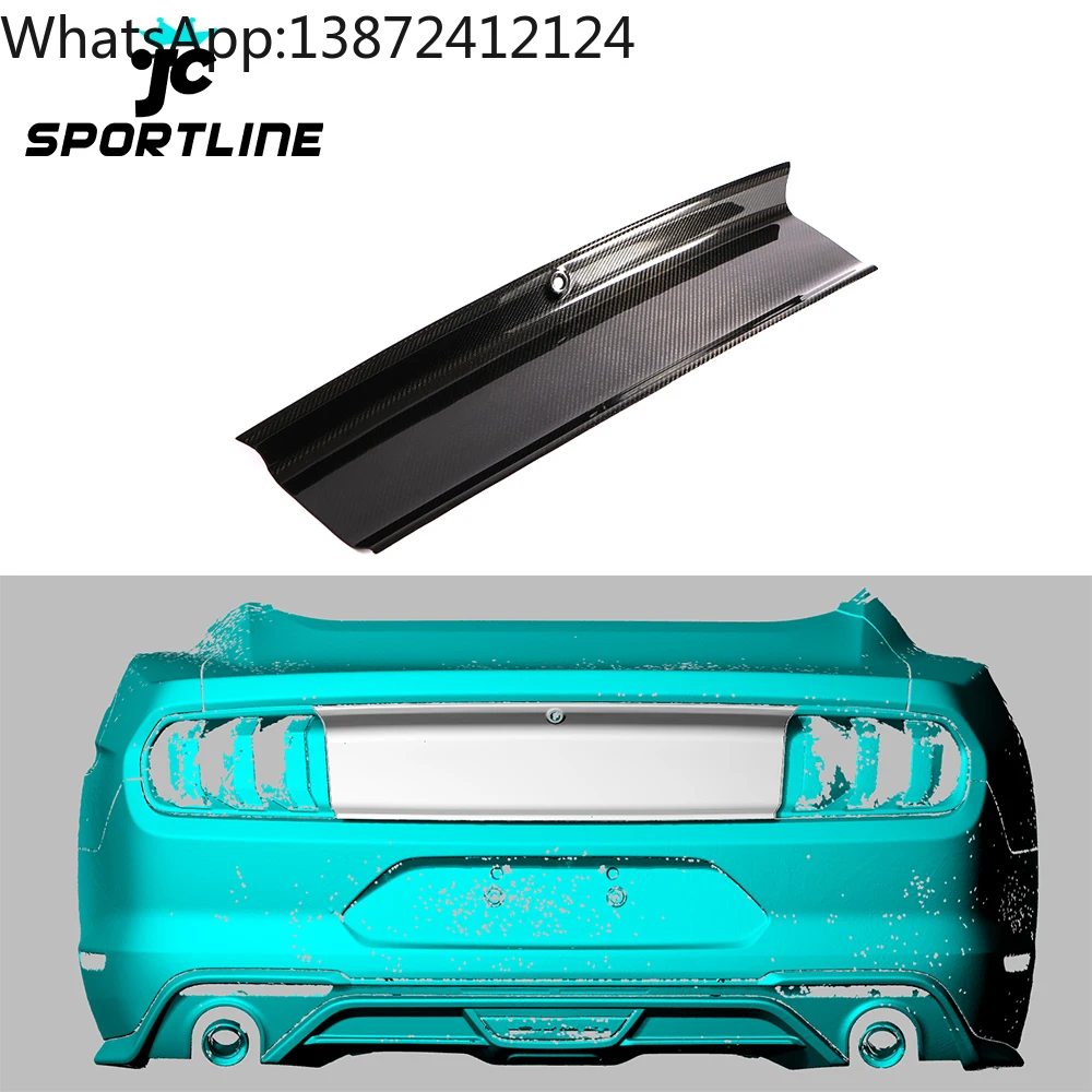 Сухие внешние накладки на заднюю панель багажника из углеродного волокна для Ford Mustang Shelby GT350 2018 2019