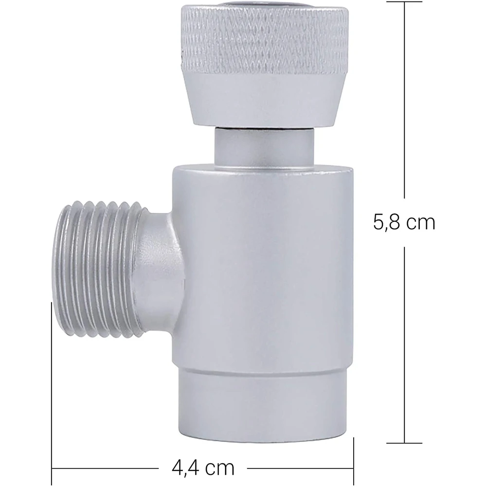 Silver Soda Stream Adapter, Aluminum TR21-4 to W21.8 Gas CO2 Refill Soda Stream Converter for Aquarium Cylinders Z