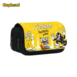 Hot Sales Pencill Case School Cartoon Cuphead Black Pen Bag School Supplies Stationery Schoolbag Birthday Party Gifts for Boys