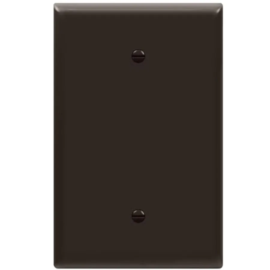 

Blank Device Wall Plate, Gloss Finish, 1-Gang 5.5" x 3.5", Unbreakable Polycarbonate Thermoplastic, UL Listed, 8801O-BR, of