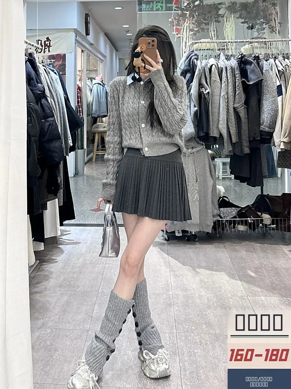 

plus Size Woolen Plaid ort Skirt Women Early Autumn 75 Tall Hang Sensation High Waist Slimming Skirts