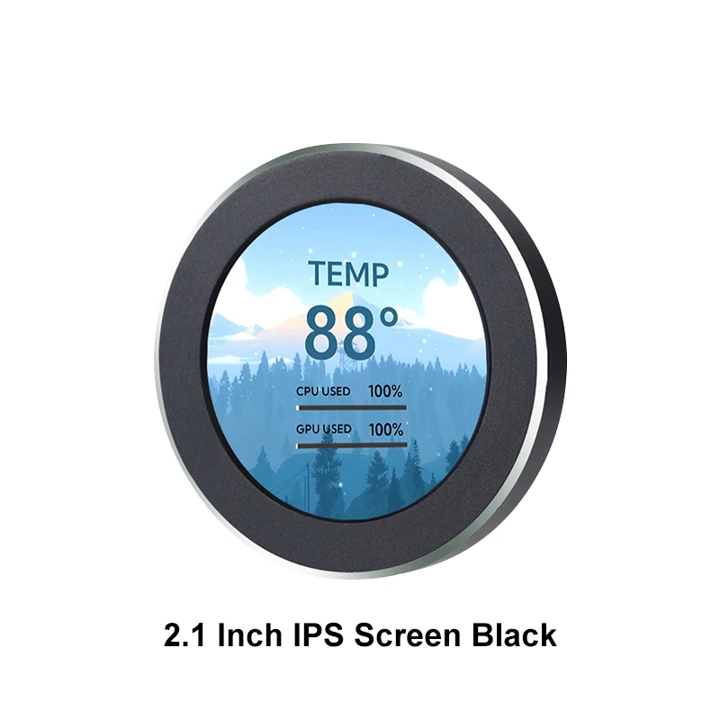 2,1 Zoll IPS Sekundärbildschirm 360-Grad-Drehung Dynamisches Display CPU GPU RAM HDD Monitor USB Tela Wasserkühler PC LCD Frei AIDA64