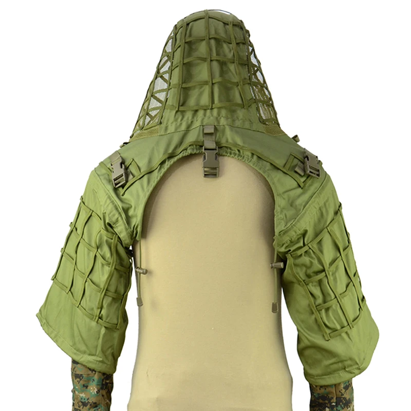 Ghillie-Anzug, taktischer Scharfschützmantel, Viper-Kappen, Jagdmantel, Material und Farbe optional, Tarnkleidung für Airsoft-Paintball – Detail 33