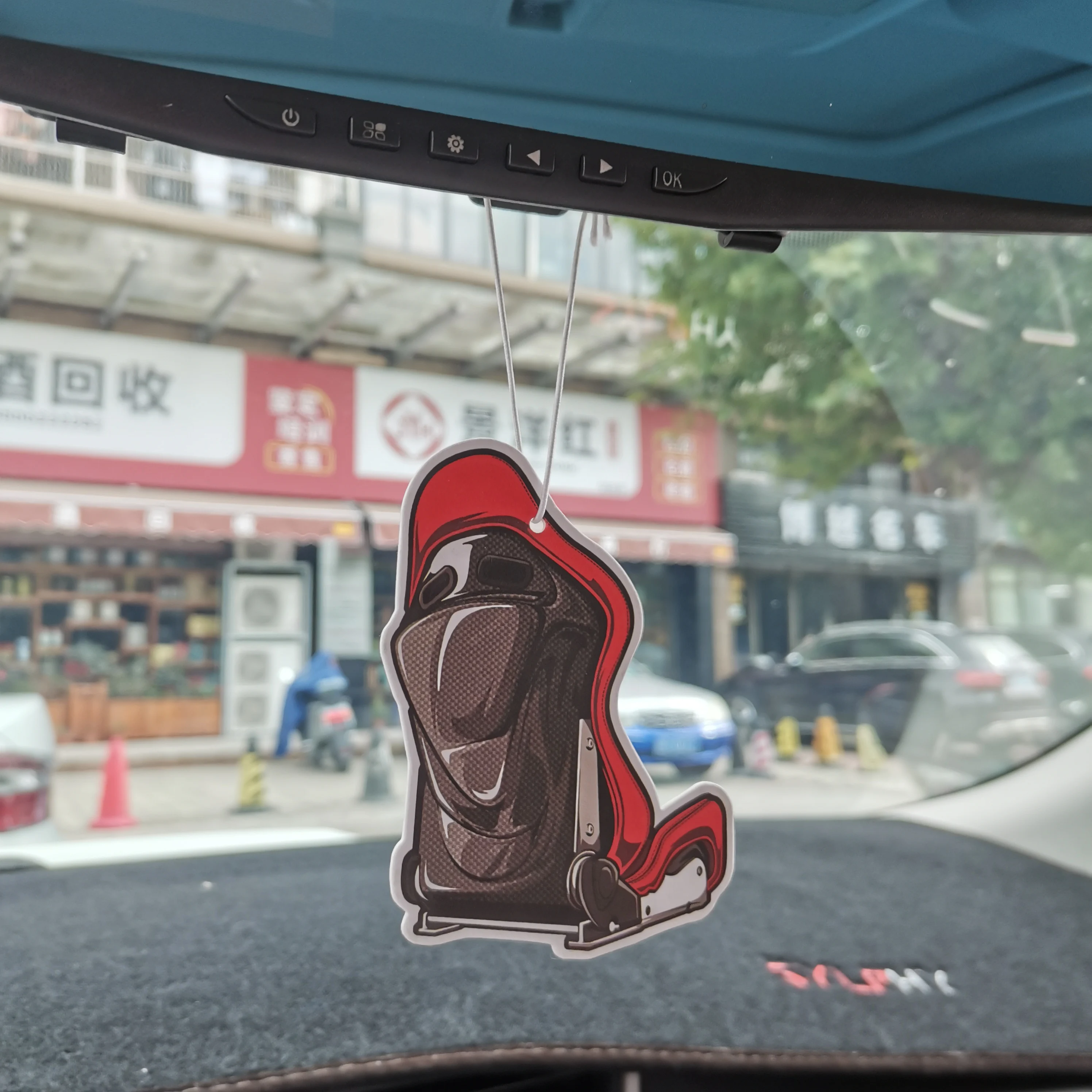 جديد JDM ثقافة سلسلة سيارة الهواء المعطر معلقة سيارة الرؤية الخلفية ورقة الصلبة لطيف فتاة سيارة الناشر الداخلية اكسسوارات قلادة #3