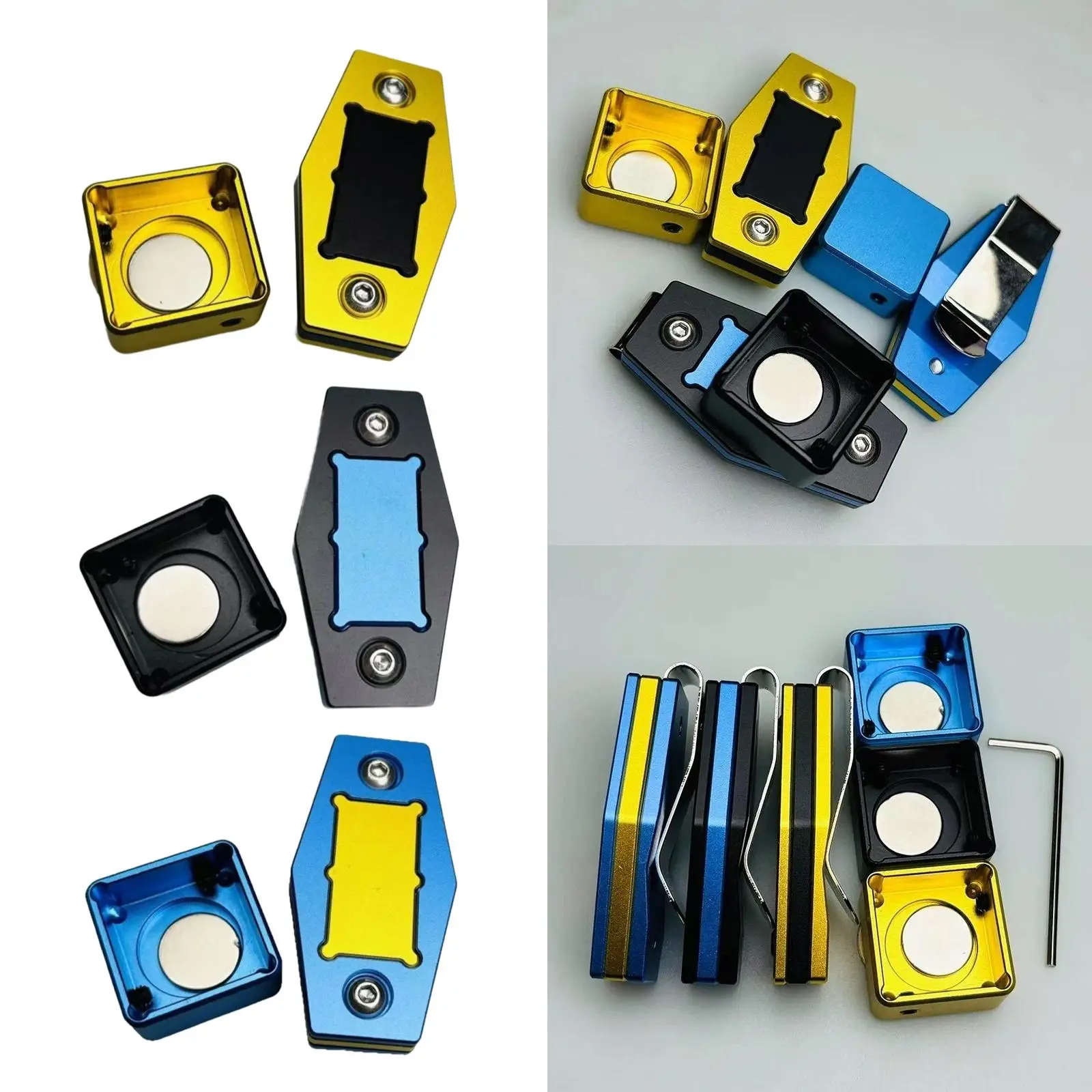 

Compact Billiard Chalk Holder Portable Metal Chalk Pouch Pocket Clip Billiards Cue Maintenance for Professional Gameplay