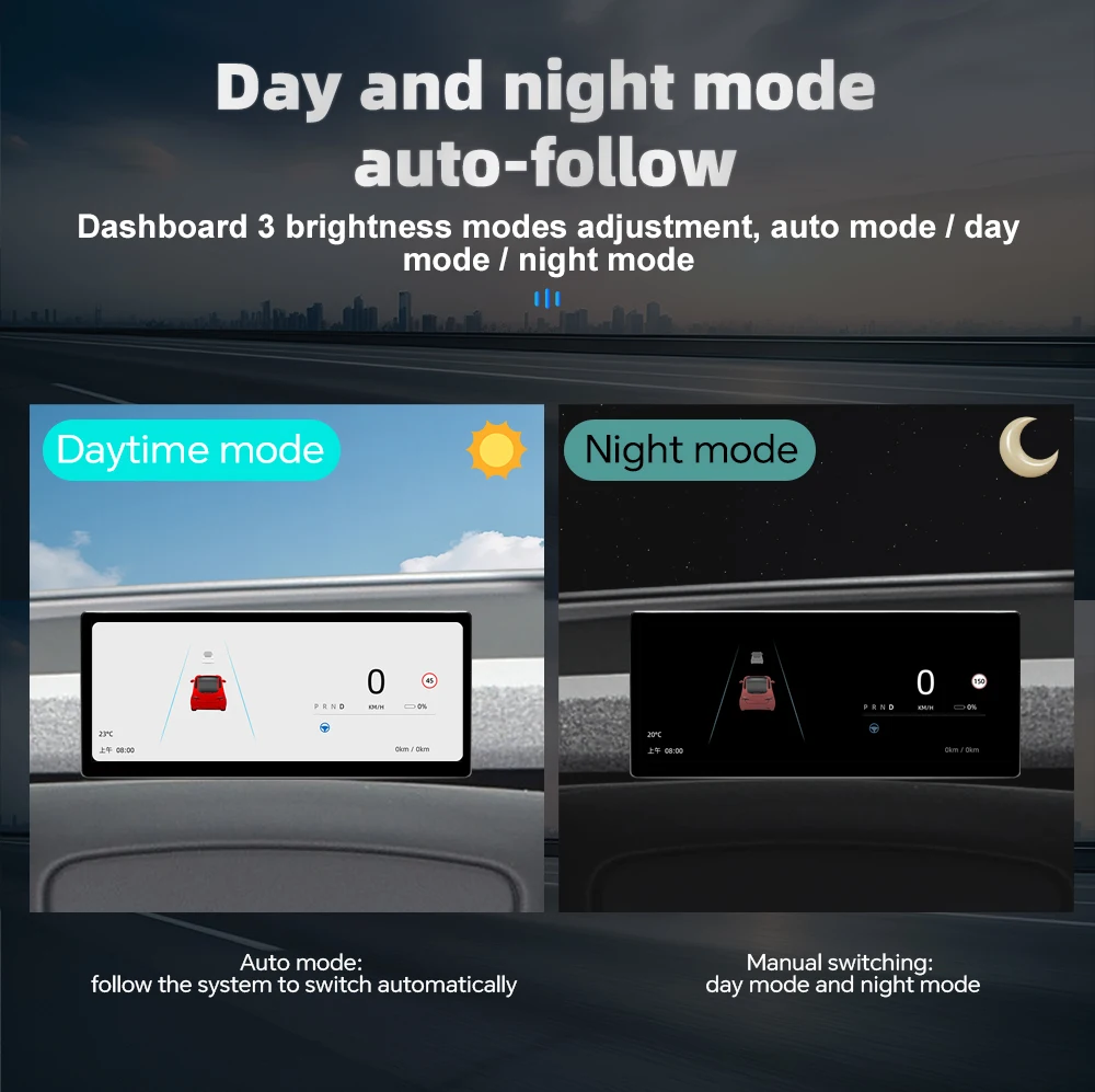 9Inch Head Up Display Dashboard Instrumentenpaneel Snelheidsmeter Culster Hud Touchscreen Voor Model 3 Y