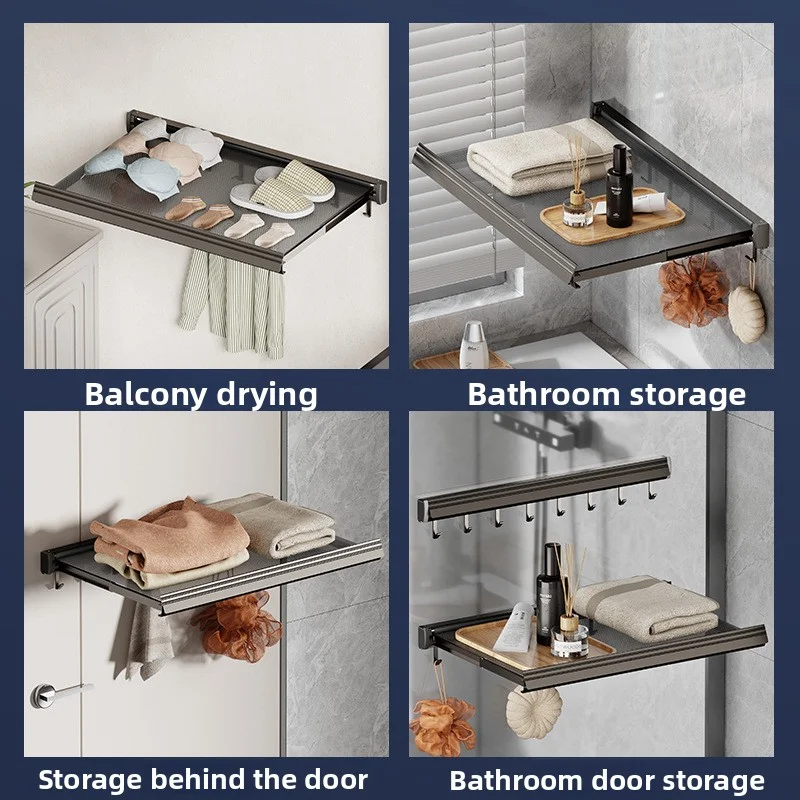 Telescopic Balcony Drying Net Invisible Foldable Shrink Rack Storage Shoe Rack for Shoe Dry Storage Window