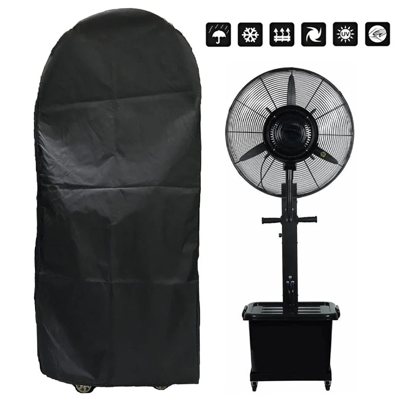 

210D Cooling Fan Cover Outdoor Waterproof Fan Covers Outside Large Stand Up Pedestal and Wall Mount Industrial Spray Fan Cover