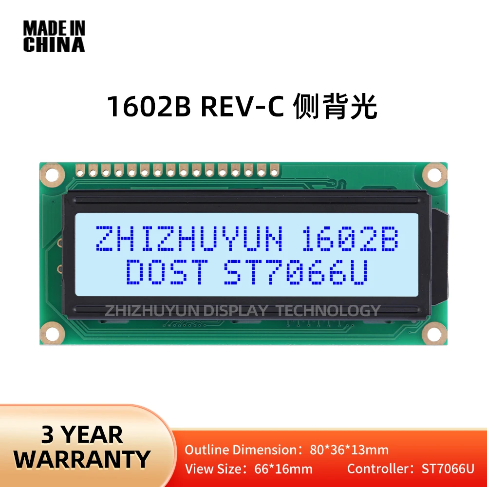 

Grey Film Blue Text 0802 1602 2004 12864 LCD Display Character UNO R3 Mega2560 Display PCF8574T IIC I2C Interface 1602B Rev.C