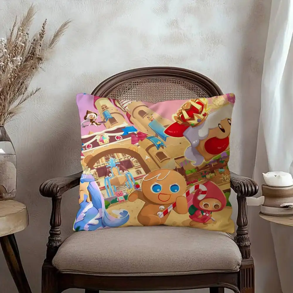 Cartoon Kawaii Cookie Run Kingdom Pillow Anime Pillow Sofa Bed Head Pillow Cover Cushion Cover 45x45 cm Fashion