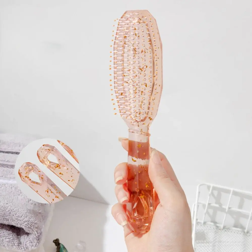 Straight Plastic Clear Ribs Comb Anti-knot Anti-static Massage Comb Scalp Massage Fluffy Styling Meridian Massage Comb Household