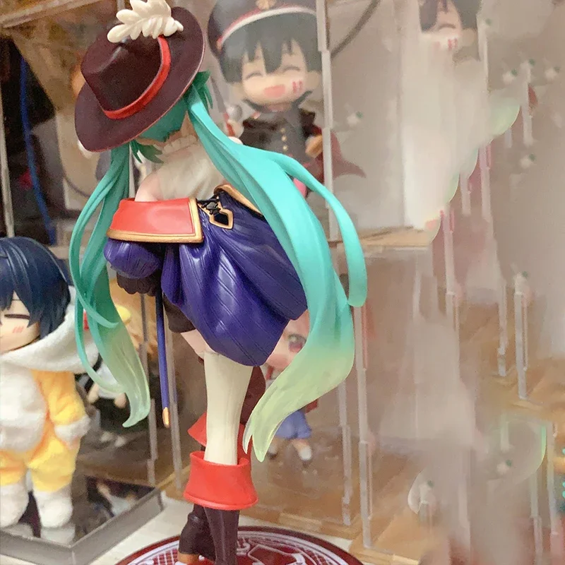 Original Taito Hatsune Miku Figure Wonderland Puss In Boots Anime Action Figurines Collection Model Statue Doll Toys Kid Gift