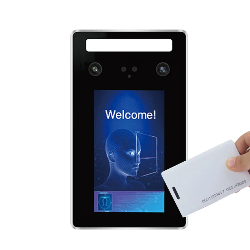 กันน้ํากลางแจ้ง Biometric Face Recognition Access Control Time Attendance Facial ระบบควบคุมการเข้าออกประตูด้วย RFID Reader