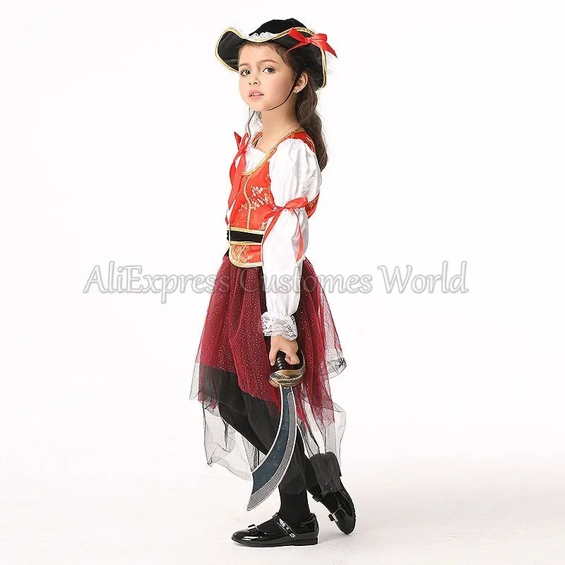 Pirate Costumes Girls Kindergarten Halloween Christmas Gift Party Cosplay Costume for Children Kids Clothes Performance