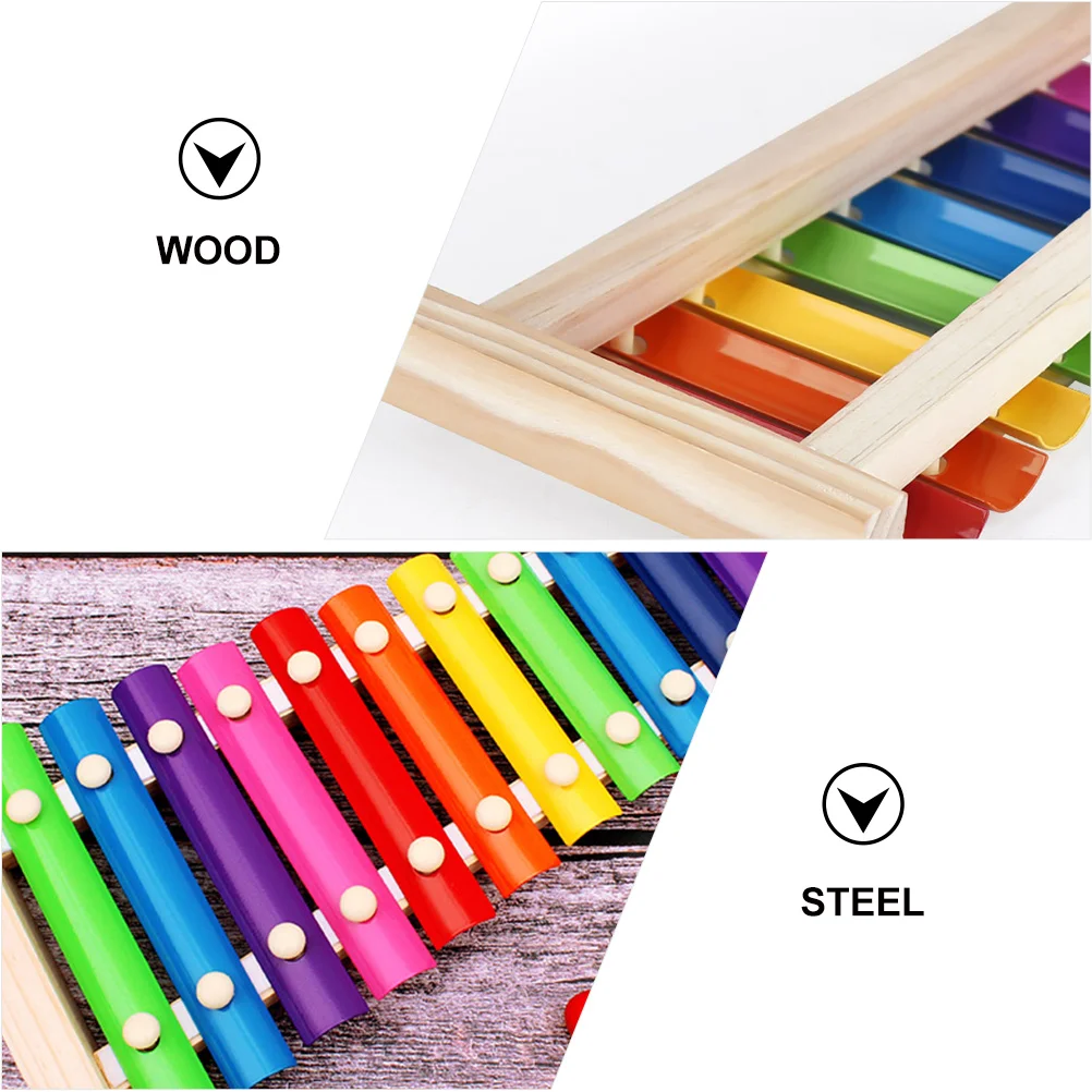 

1 Set Kids Musical Xylophone Percussion 13-Note Wooden Colorful Keys Sheet Music Toddler Educational Instrument Wood Percussion