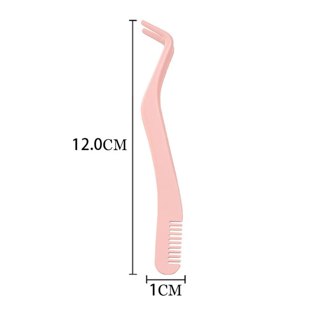 Pinzas de peine para pestañas, herramientas de pinzas de extensión de pestañas 3D de volumen profesional antiestáticas no magnéticas de acero inoxidable, 1 ud.