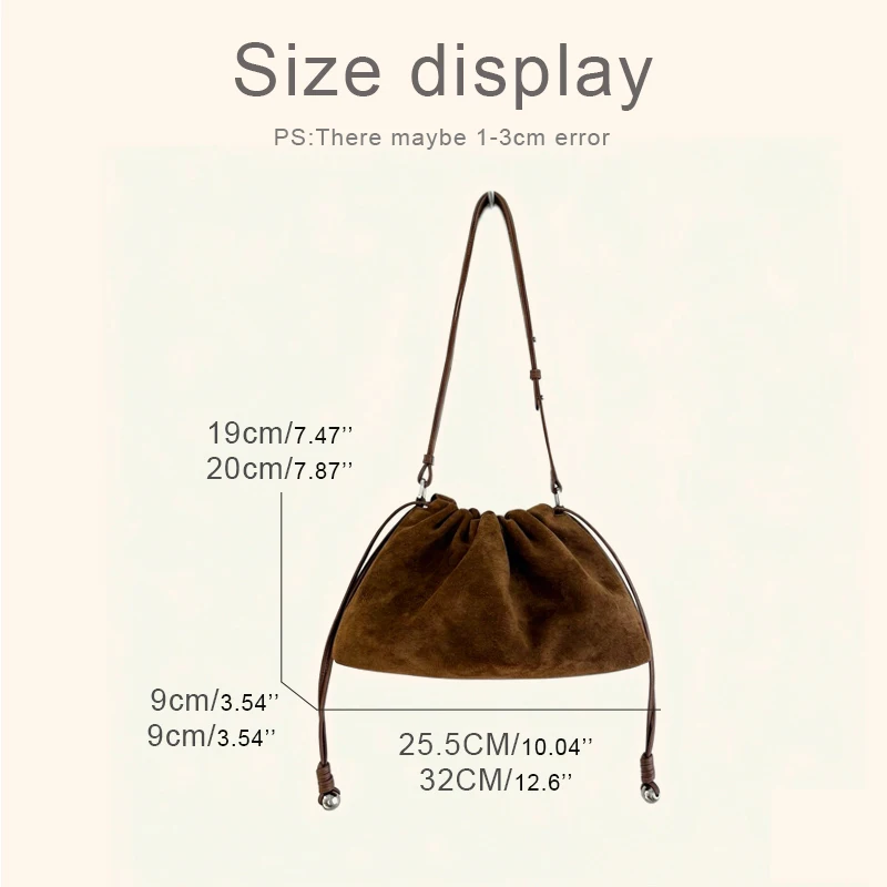 Customize Initials Leather Hobos Bags For Women Luxury Designer Handbag Purses 2026 New In Suede Cowhide Small Underarm Shoulder