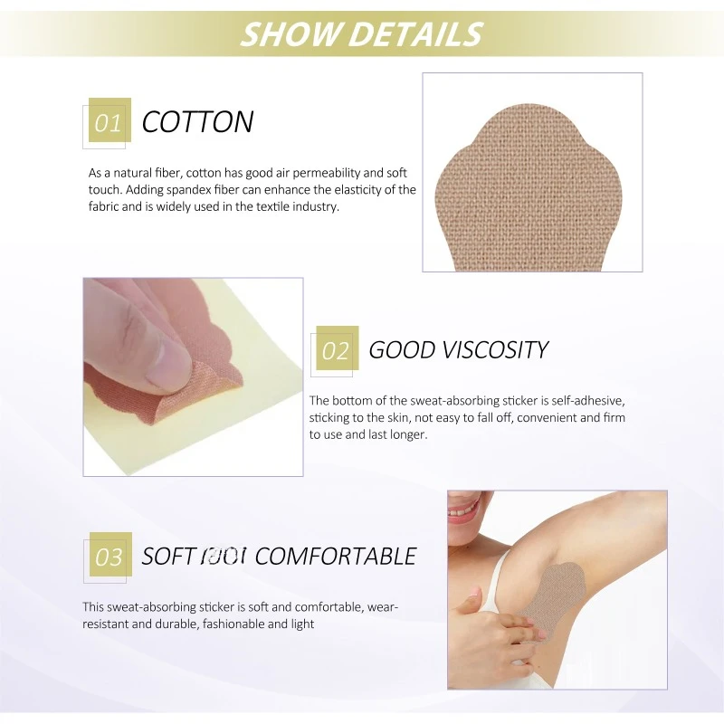 Underarm Sweat Absorbent Patch Antiperspirant sticker Invisible Long-lasting Anti-Sweat odor Summer armpit dry Refreshing Pad