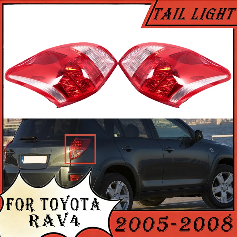 

Задний фонарь для Toyota RAV4 2005-2008, крышка заднего бампера, стоп-сигнал, корпус фонаря, сигнальная лампа в сборе (без лампочки)