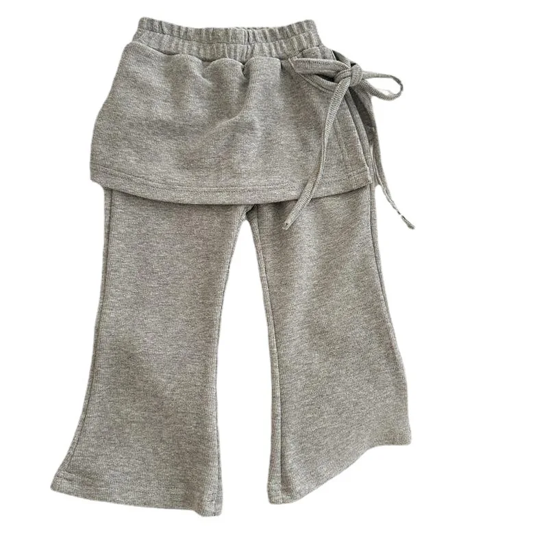 2026 Herbst 1-6 Jahre Mädchen Schlaghosen BELLBELL Kleinkind Mädchen Fake Two-Piece Schlaghosen – Detail 5