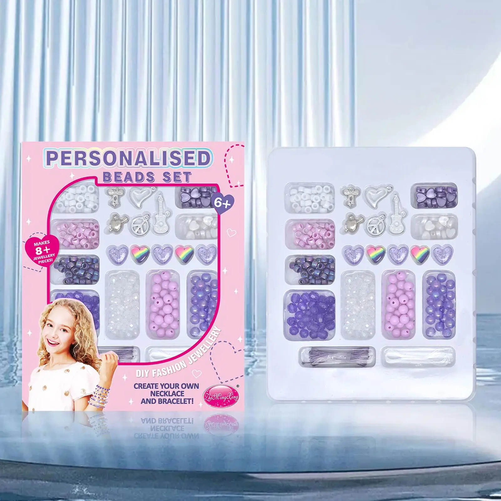 Kit braccialetto con perline Kit artigianale con braccialetto dell'amicizia con perline per adolescenti Forniture artigianali fatte a mano per bambini Festa dei bambini Viaggi di Natale