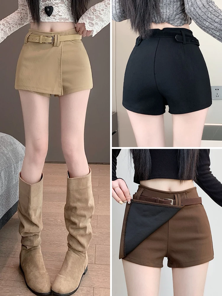 

Женские брюки-юбка с высокой талией для весны и осени, облегающие, повседневные, из ткани Cosite, длиной до щиколотки