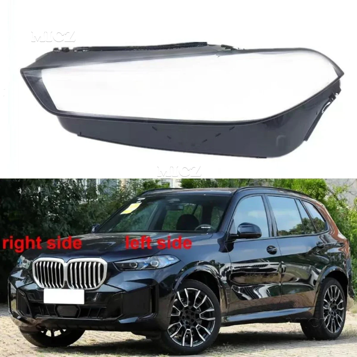 For BMW X5 Headlamp Cover Shade Headlight Transparent Lens Lamp Shell Masks Plexiglass Replace Original Lampshade 2023 2024